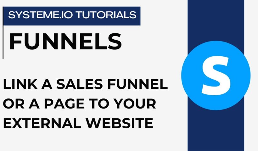 How to link a sales funnel or page to your external website | systeme.io tutorials