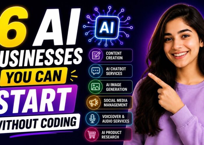 6 Profitable AI Businesses Anyone Can Start Without Coding || Make Money with AI  #BusinessIdeas