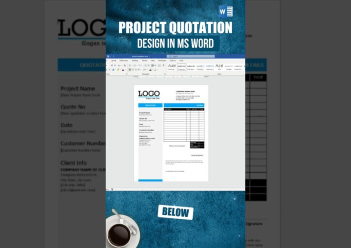 How to Design a Quotation Template in Word | Easy Tutorial
