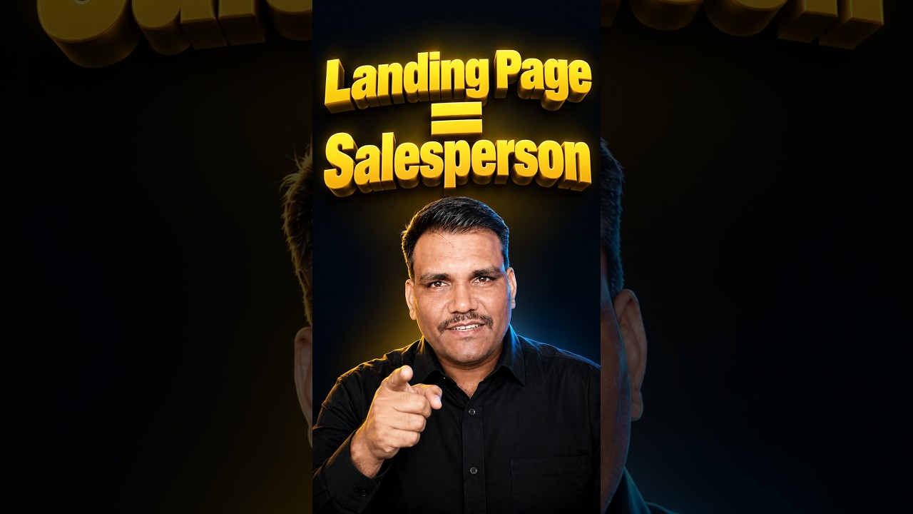 Landing Page = Salesperson #ConversionRate #GrowthHacks